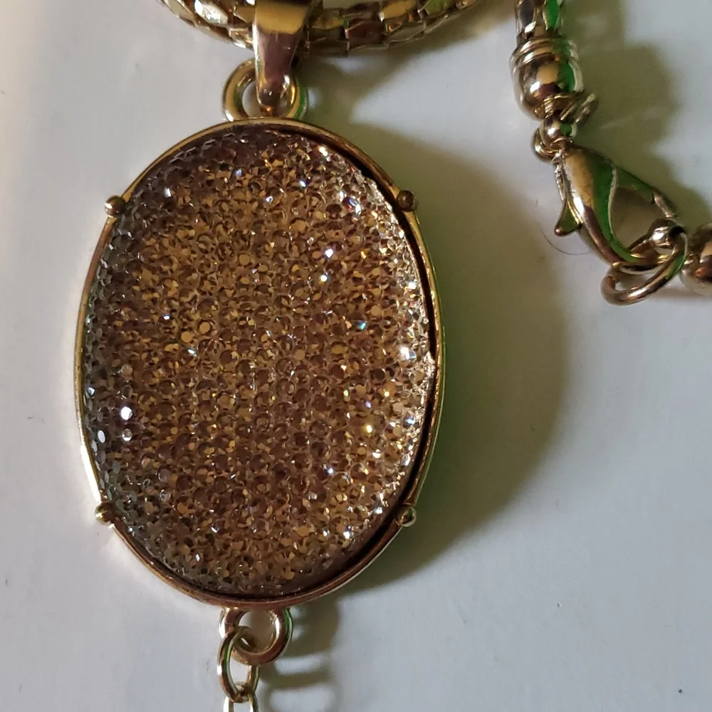 Fashion gold tone rope chain with 2